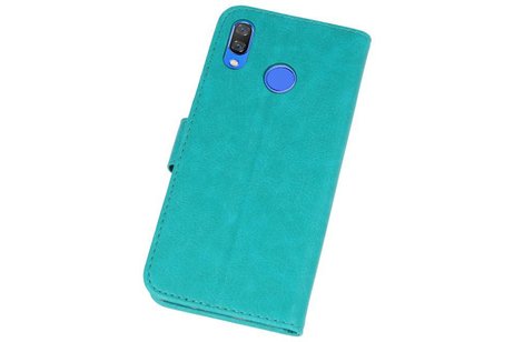 Hoesje Geschikt voor de Huawei Nova 3 - Kaarthouder Book Case Telefoonhoesje - Groen