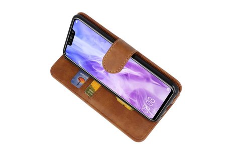 BAOHU Hoesje Geschikt voor de Huawei Nova 3 - Kaarthouder Book Case Telefoonhoesje - Bruin