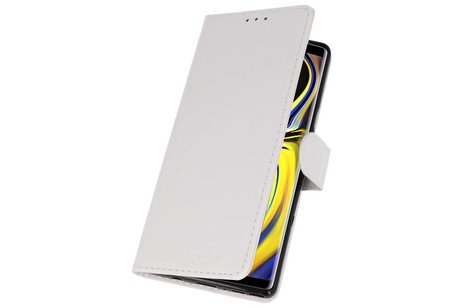 BAOHU Hoesje Geschikt voor de Samsung Galaxy Note 9 - Kaarthouder Book Case Telefoonhoesje - Wit