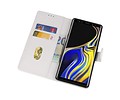 Samsung Galaxy Note 9 Hoesje Kaarthouder Book Case Telefoonhoesje Wit