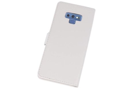 BAOHU Hoesje Geschikt voor de Samsung Galaxy Note 9 - Kaarthouder Book Case Telefoonhoesje - Wit