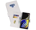 BAOHU Hoesje Geschikt voor de Samsung Galaxy Note 9 - Kaarthouder Book Case Telefoonhoesje - Wit