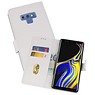 BAOHU Samsung Galaxy Note 9 Hoesje Kaarthouder Book Case Telefoonhoesje Wit
