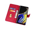 BAOHU Hoesje Geschikt voor de Samsung Galaxy Note 9 - Kaarthouder Book Case Telefoonhoesje - Roze