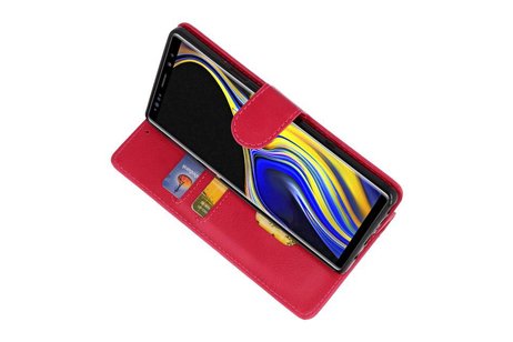 BAOHU Hoesje Geschikt voor de Samsung Galaxy Note 9 - Kaarthouder Book Case Telefoonhoesje - Roze