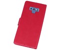 BAOHU Hoesje Geschikt voor de Samsung Galaxy Note 9 - Kaarthouder Book Case Telefoonhoesje - Roze