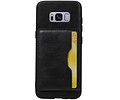 BAOHU Staand Back Cover met 1 Pasjeshouder Hoesje Geschikt voor Samsung Galaxy S8 Zwart