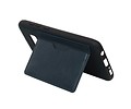 BAOHU Staand Back Cover met 1 Pasjeshouder Hoesje Geschikt voor Samsung Galaxy S8 Navy