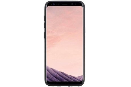 BAOHU Staand Back Cover met 1 Pasjeshouder Hoesje Geschikt voor Samsung Galaxy S8 Navy
