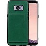 Staand Back Cover 1 Pasjes Galaxy S8 Groen