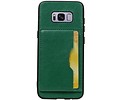 Staand Back Cover 1 Pasjes voor Galaxy S8 Groen