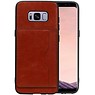 BAOHU Staand Back Cover 1 Pasjes voor Samsung Galaxy S8 Bruin