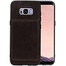 BAOHU Staand Back Cover 1 Pasjes voor Samsung Galaxy S8 Mocca