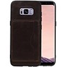 Staand Back Cover 1 Pasjes voor Samsung Galaxy S8 Mocca