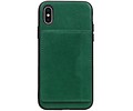 Staand Back Cover 1 Pasjes voor iPhone X Groen