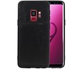 BAOHU Staand Back Cover met 1 Pasjeshouder Hoesje Geschikt voor Samsung Galaxy S9 Zwart