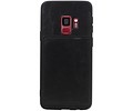 BAOHU Staand Back Cover met 1 Pasjeshouder Hoesje Geschikt voor Samsung Galaxy S9 Zwart