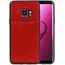 Staand Back Cover 1 Pasjes Galaxy S9 Rood