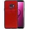 Staand Back Cover 1 Pasjes voor Samsung Galaxy S9 Rood