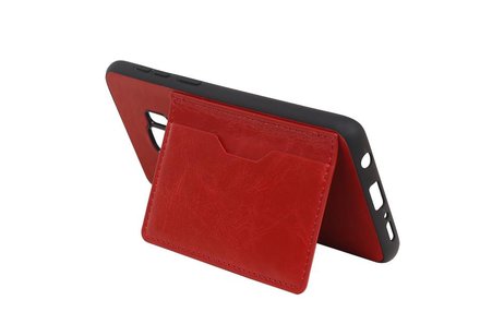 Staand Back Cover 1 Pasjes voor Galaxy S9 Rood