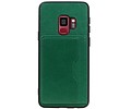 BAOHU Staand Back Cover met 1 Pasjeshouder Hoesje Geschikt voor Samsung Galaxy S9 Groen