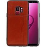 BAOHU Staand Back Cover 1 Pasjes voor Samsung Galaxy S9 Bruin