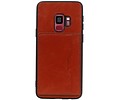 Staand Back Cover 1 Pasjes voor Galaxy S9 Bruin