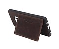 BAOHU Staand Back Cover met 1 Pasjeshouder Hoesje Geschikt voor Samsung Galaxy S9 Mocca