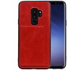 BAOHU Staand Back Cover met 1 Pasjeshouder Hoesje Geschikt voor Samsung Galaxy S9 Plus Rood
