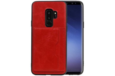 Staand Back Cover 1 Pasjes voor Galaxy S9 Plus Rood