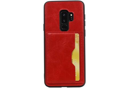 Staand Back Cover 1 Pasjes voor Galaxy S9 Plus Rood