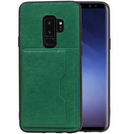 BAOHU Staand Back Cover 1 Pasjes voor Samsung Galaxy S9 Plus Groen