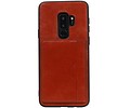 BAOHU Staand Back Cover met 1 Pasjeshouder Hoesje Geschikt voor Samsung Galaxy S9 Plus Bruin