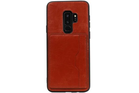 Staand Back Cover 1 Pasjes voor Galaxy S9 Plus Bruin