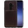 BAOHU Staand Back Cover 1 Pasjes voor Samsung Galaxy S9 Plus Mocca