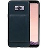 BAOHU Staand Back Cover 1 Pasjes voor Samsung Galaxy S8 Plus Navy