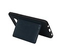 BAOHU Staand Back Cover met 1 Pasjeshouder Hoesje Geschikt voor Samsung Galaxy S8 Plus Navy