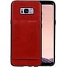 Staand Back Cover 1 Pasjes Galaxy S8 Plus Rood