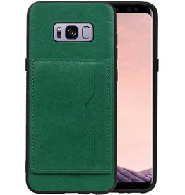 BAOHU Staand Back Cover 1 Pasjes voor Samsung Galaxy S8 Plus Groen