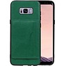 Staand Back Cover 1 Pasjes voor Samsung Galaxy S8 Plus Groen