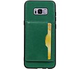 Staand Back Cover 1 Pasjes voor Galaxy S8 Plus Groen