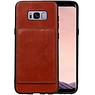 BAOHU Staand Back Cover 1 Pasjes voor Samsung Galaxy S8 Plus Bruin
