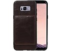 Staand Back Cover 1 Pasjes voor Galaxy S8 Plus Mocca