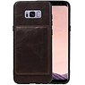 Staand Back Cover 1 Pasjes voor Samsung Galaxy S8 Plus Mocca