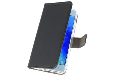 Booktype Telefoonhoesjes - Bookcase Hoesje - Wallet Case -  Geschikt voor Samsung Galaxy J3 2018 - Zwart