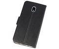 BAOHU Booktype Telefoonhoesjes - Bookcase Hoesje - Wallet Case -  Geschikt voor Samsung Galaxy J3 2018 - Zwart