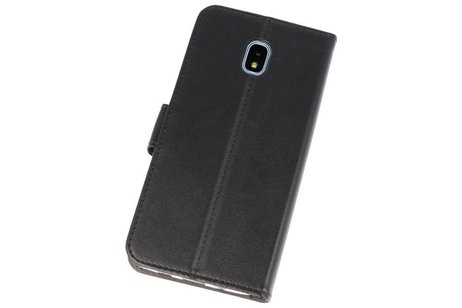 BAOHU Booktype Telefoonhoesjes - Bookcase Hoesje - Wallet Case -  Geschikt voor Samsung Galaxy J3 2018 - Zwart