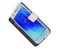 BAOHU Booktype Telefoonhoesjes - Bookcase Hoesje - Wallet Case -  Geschikt voor Samsung Galaxy J3 2018 - Wit
