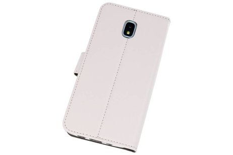 Booktype Telefoonhoesjes - Bookcase Hoesje - Wallet Case -  Geschikt voor Samsung Galaxy J3 2018 - Wit