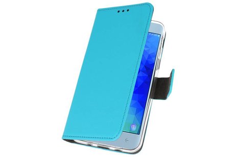 Booktype Telefoonhoesjes - Bookcase Hoesje - Wallet Case -  Geschikt voor Samsung Galaxy J3 2018 - Blauw